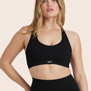 SET Active Sculpflex Power Racer Bra - Onyx